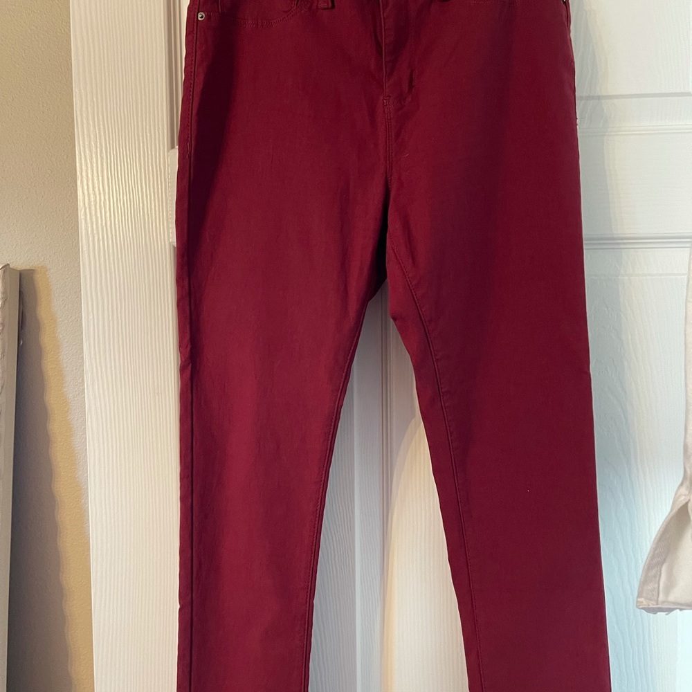 YMI Hyperstretch skinny pants. XL. Cranberry color.